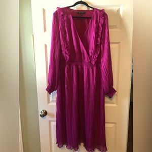 ELOQUII Ruffle Midi Dress